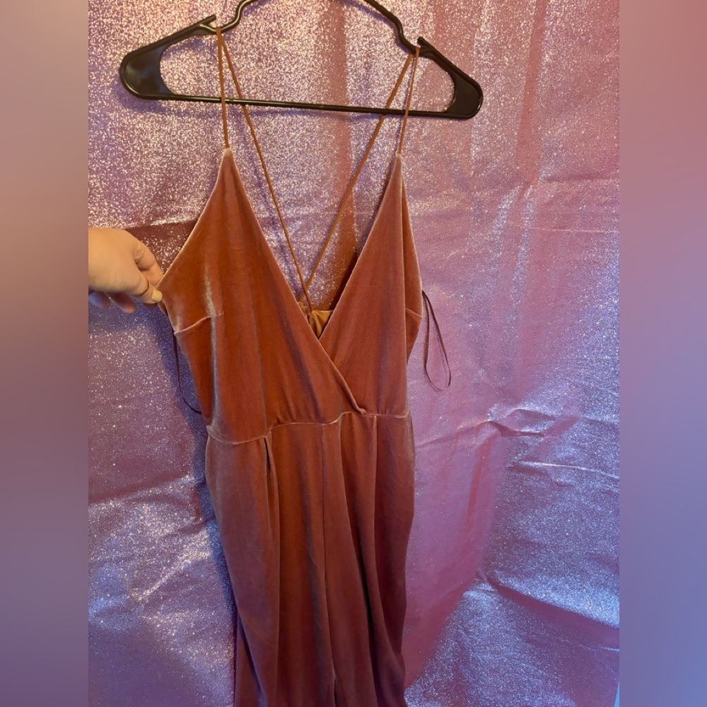 Express velvet pants romper